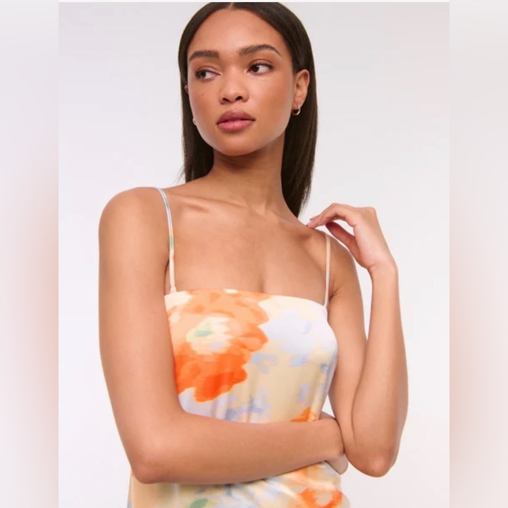 NWT Abercrombie & Fitch Julia Strapless Slip Maxi Dress - Picture 2 of 7